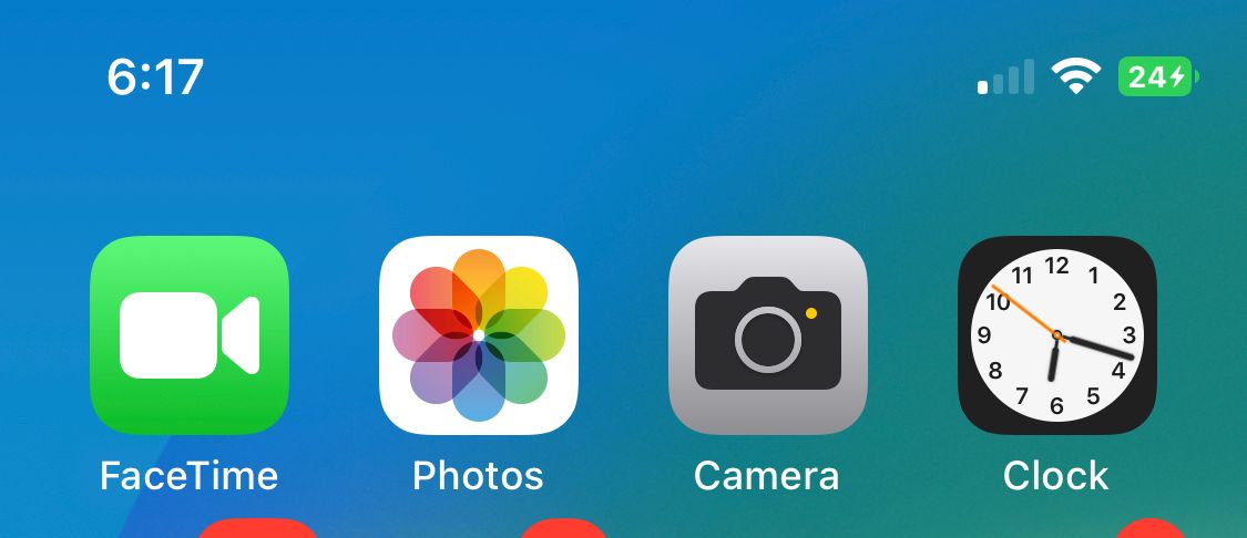 Иконка батареи на iPhone