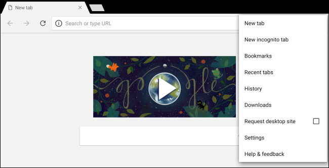 Меню Chrome с пунктом Настройки