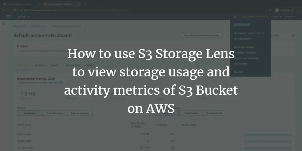 AWS S3 Storage Lens — обзор и создание дашборда