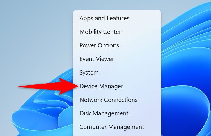 Выберите Диспетчер устройств