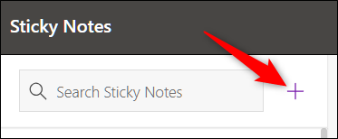 Создание новой заметки через веб‑интерфейс Sticky Notes с кнопкой добавления