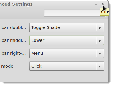 Закрытие окна Advanced Settings