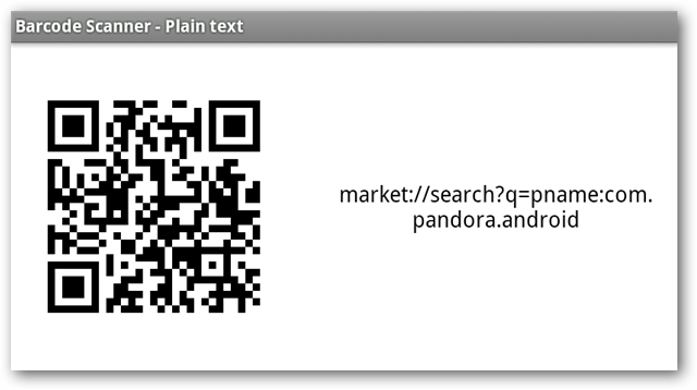 QR-код приложения на экране телефона
