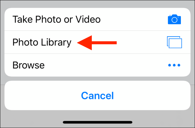 Выбор Фото из библиотеки на мобильном устройстве