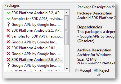 Процесс загрузки пакетов SDK с прогрессом