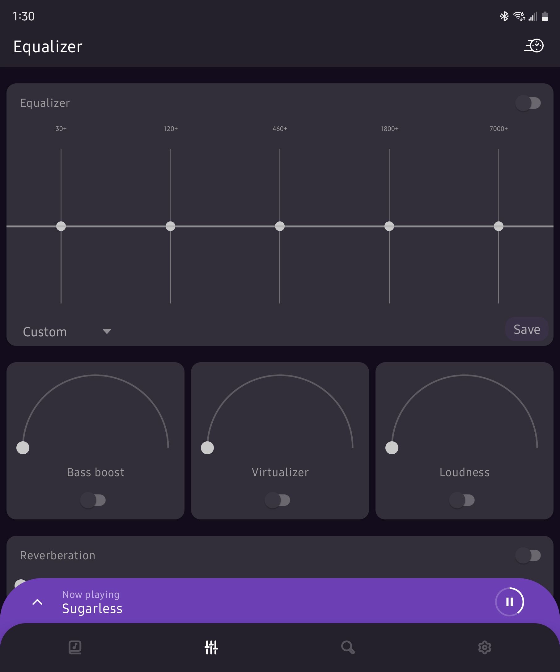 Эквалайзер в Android‑приложении Frolomuse.