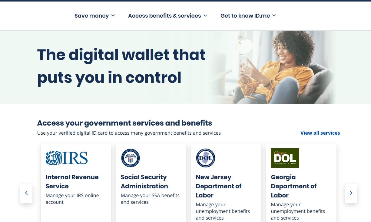 Страница профиля ID.me