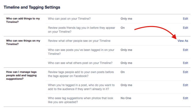 Просмотр профиля как другой пользователь