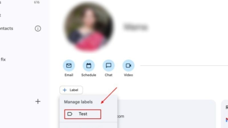 Добавление метки к контакту в Google Contacts
