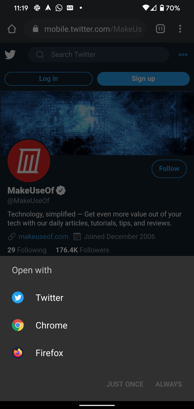Open Link With Switching Menu
