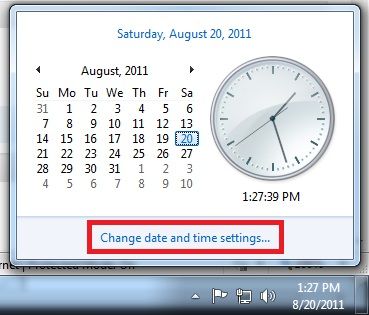 Открытое всплывающее окно с настройкой даты и времени