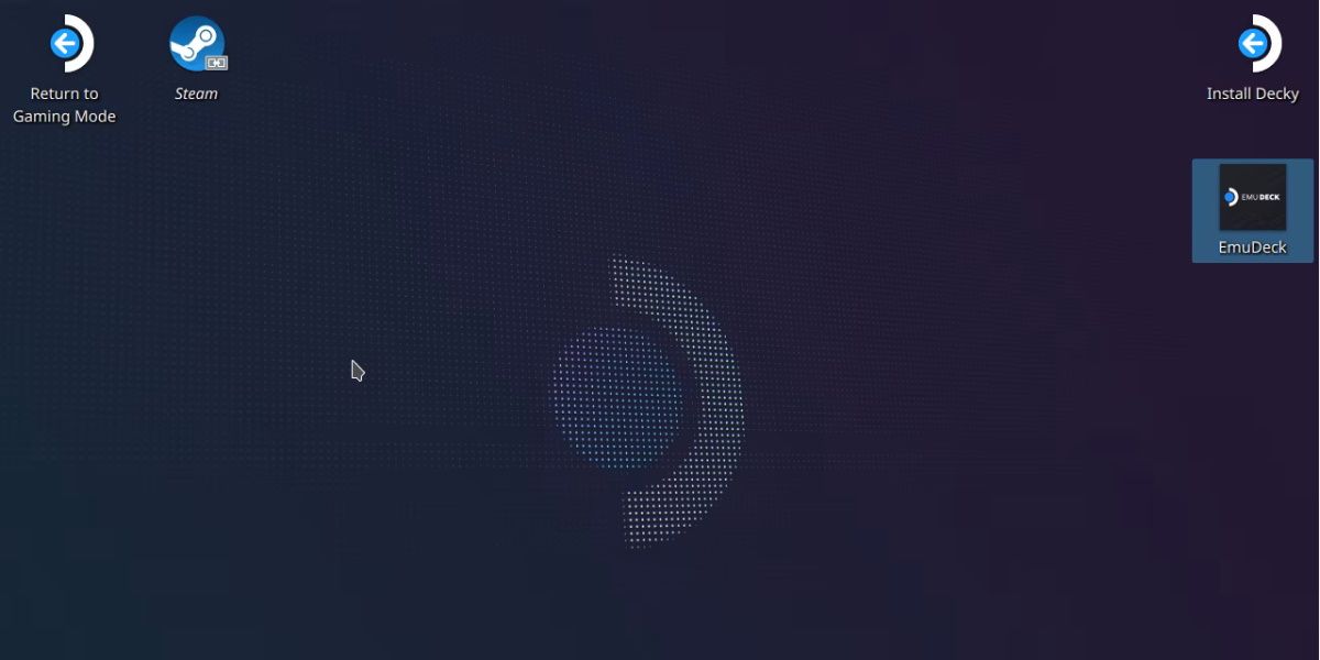 Скриншот инсталляционного пакета EmuDeck на рабочем столе Steam Deck