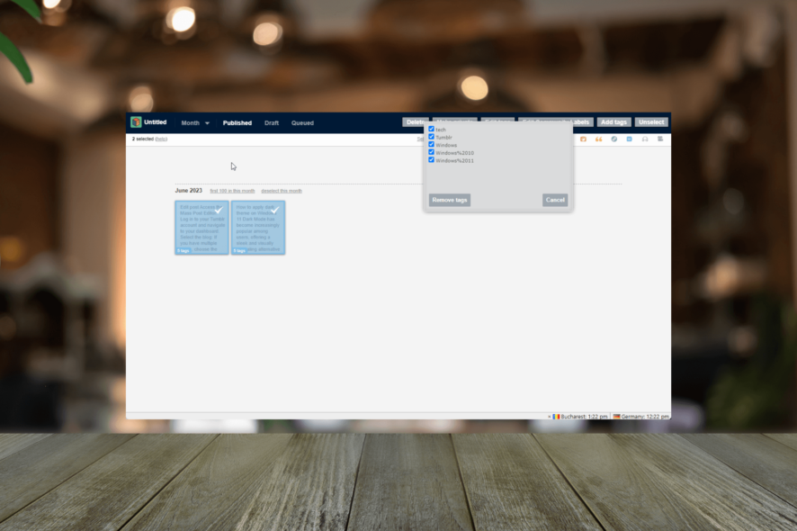 Mass Post Editor в Tumblr — руководство