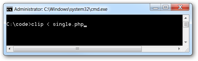 Копирование вывода команд в буфер обмена Windows