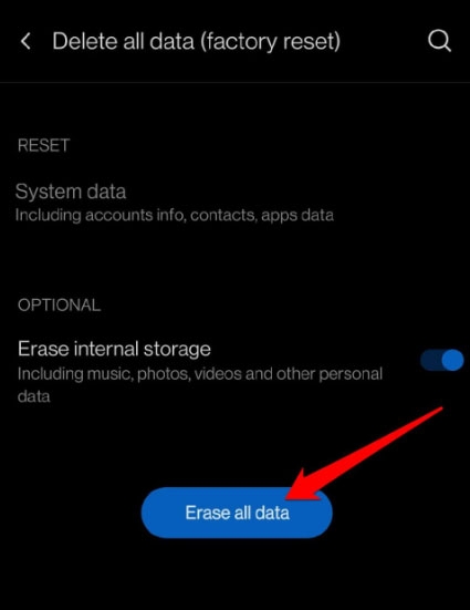 Perform a Factory Reset - Google Play Error 492
