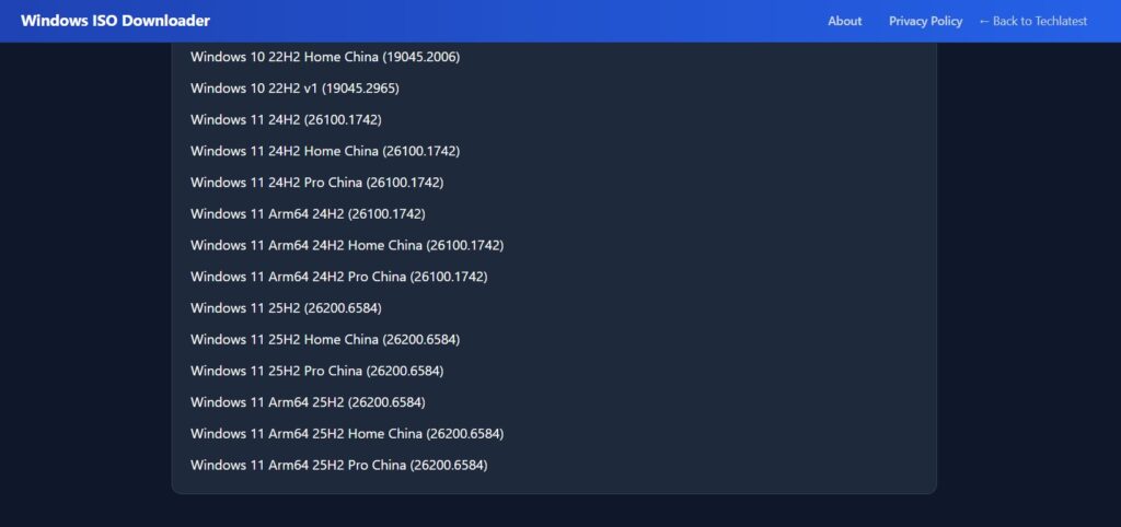 msdl.tech-latest.com에서 Windows 11 선택 화면