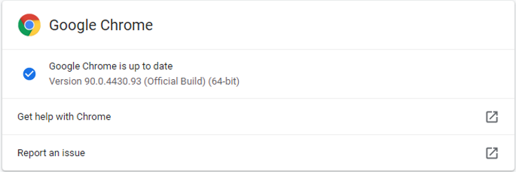 Chrome проверяет обновления и устанавливает их