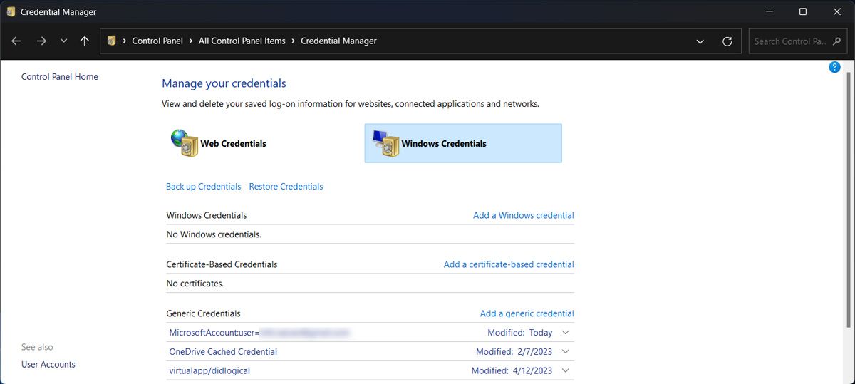 Удаление учётных данных Microsoft Teams