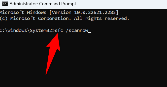 Запустите команду sfc /scannow.