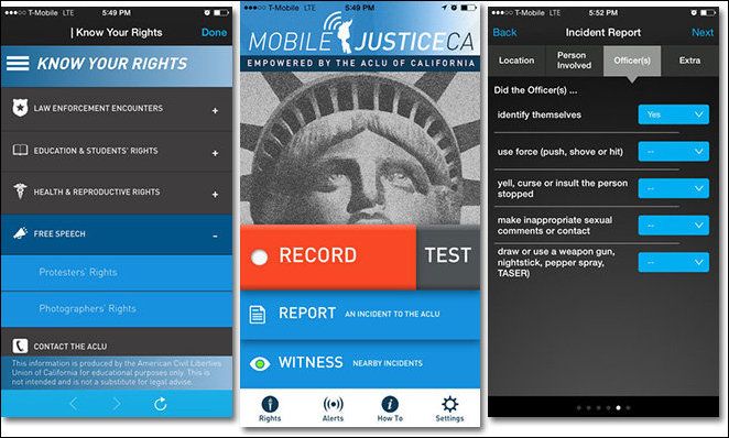 Логотип и экран уведомлений MobileJustice на телефоне