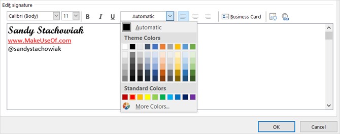 how to make your outlook email signature stand out