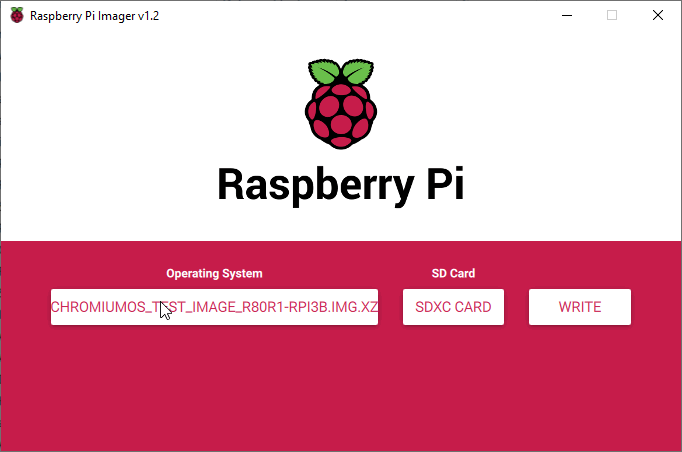 FydeOS Raspberry Pi Imager — процесс записи образа