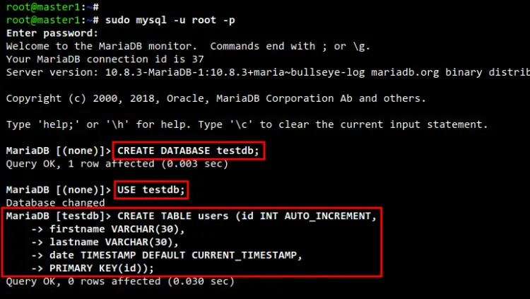 создание БД