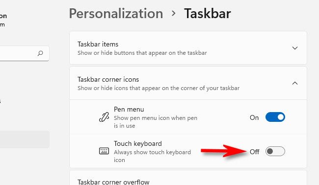 In Personalization > Taskbar, flip the switch beside