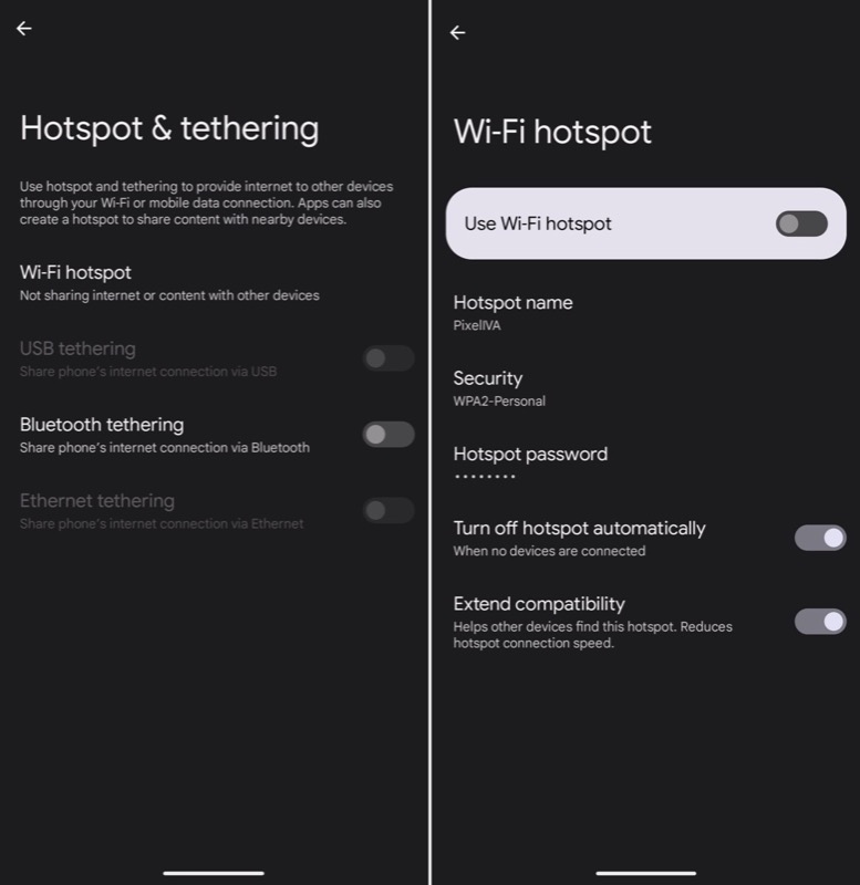 включение мобильной точки доступа на чистом android