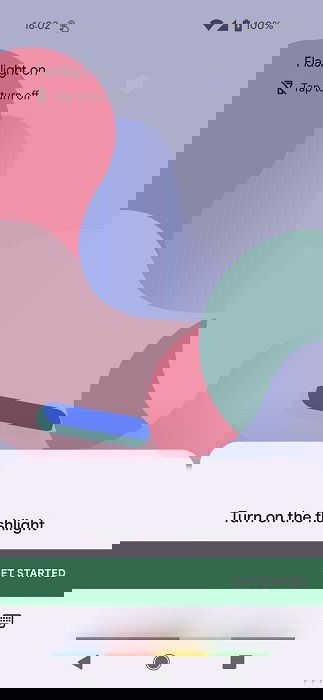 Голосовая команда для Google Ассистента с просьбой включить фонарик