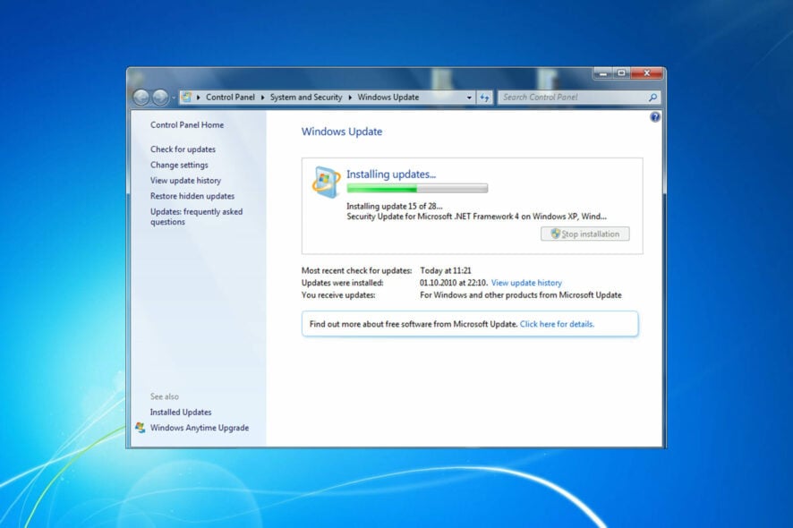 Установка KB4474419 для Windows 7 — пошагово