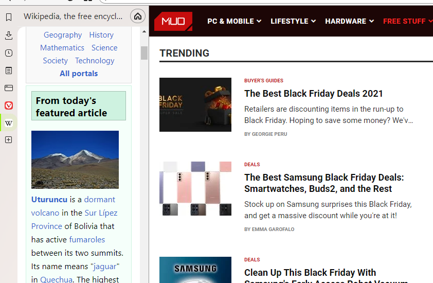 Web Panel в Vivaldi