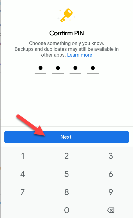 Подтверждение нового PIN и завершение операции
