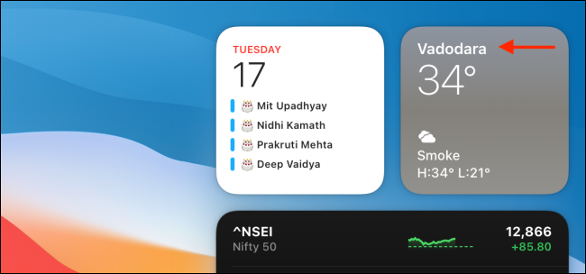 Weather Widget Updated with New Location