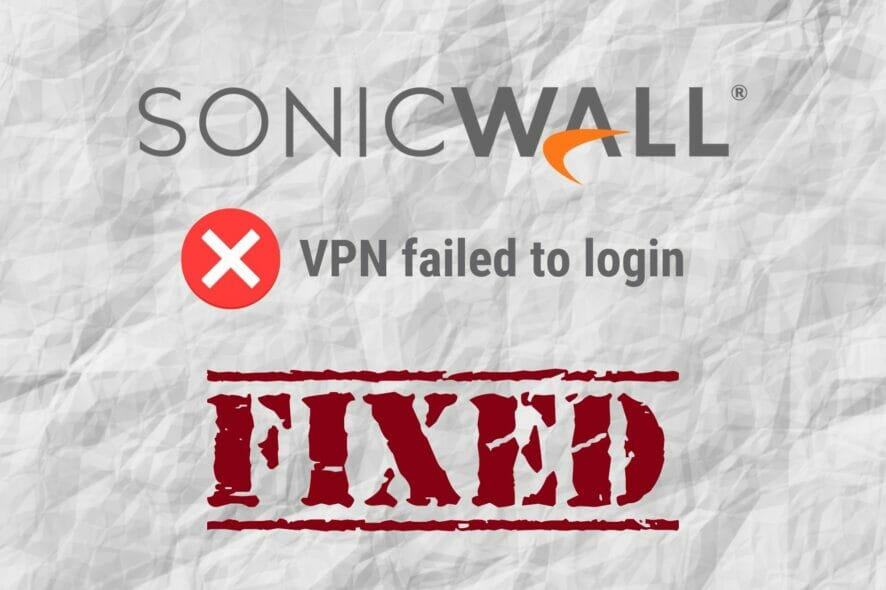 Исправить ошибку входа SonicWall SSL VPN