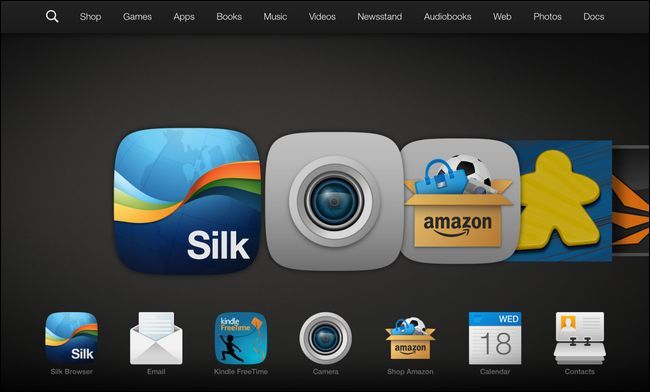 Выбор поисковой системы в браузере Silk на Amazon Fire OS