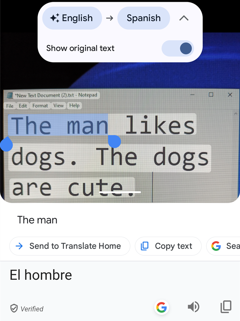 Выделение слов на изображении для точного перевода