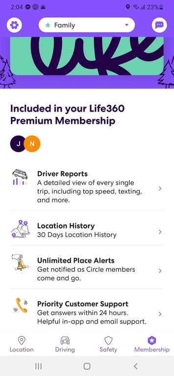 Премиум‑функции Life360: отчёты водителя и история местоположений