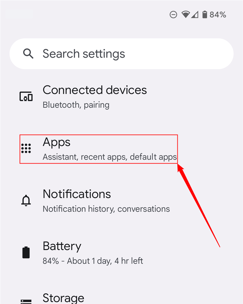 Нажмите пункт 