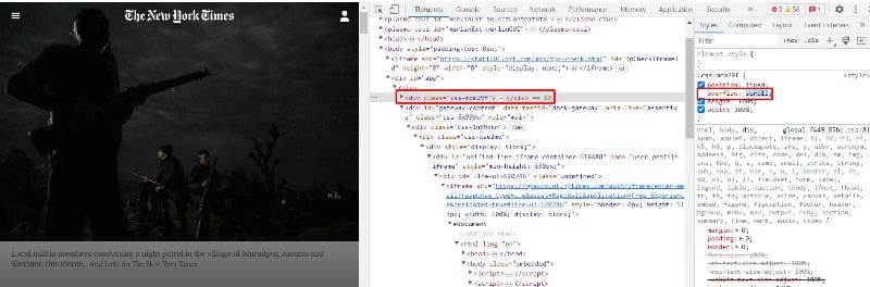 Изменение CSS для отображения содержимого статьи
