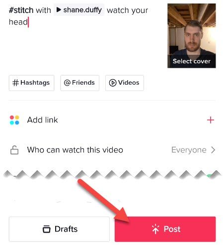 Заполните финальные параметры публикации.