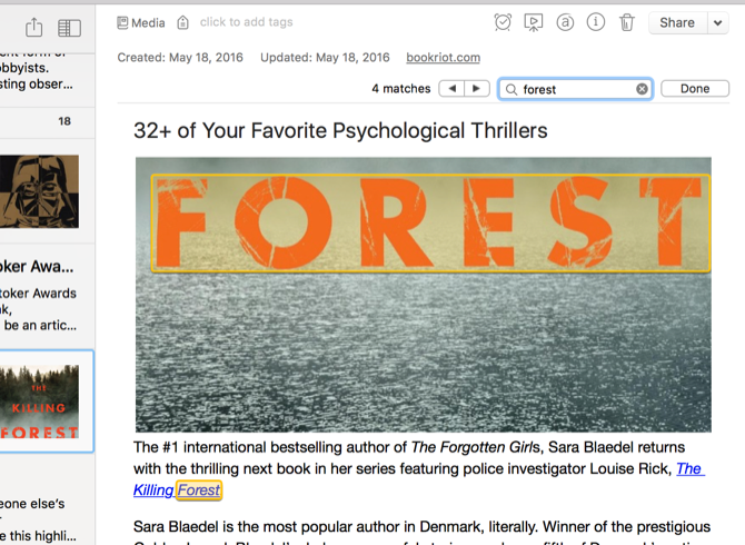 Пример распознавания слова «forest» на обложке книги