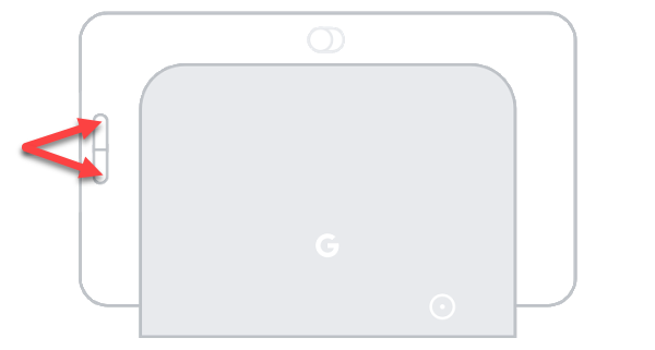 Удерживайте обе кнопки громкости одновременно