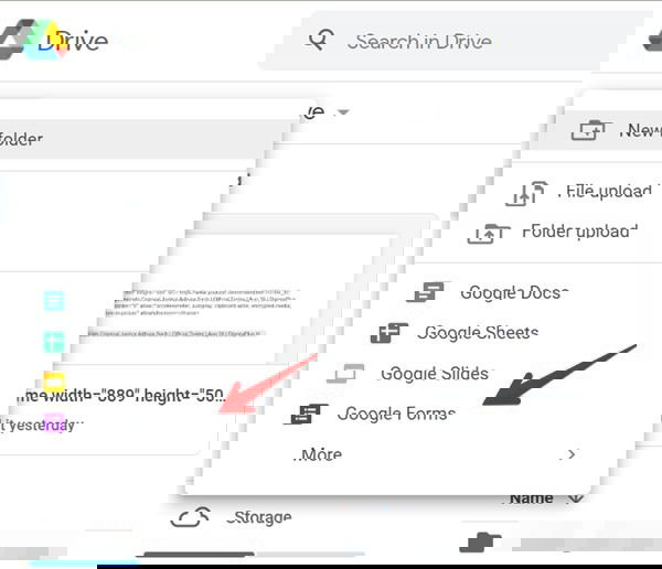 Интерфейс создания новой Google Формы, кнопка для начала