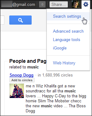 Настройки поиска Google