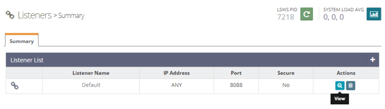 Слушатели OpenLiteSpeed