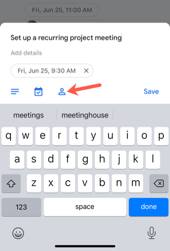Иконка назначения исполнителя в мобильном приложении
