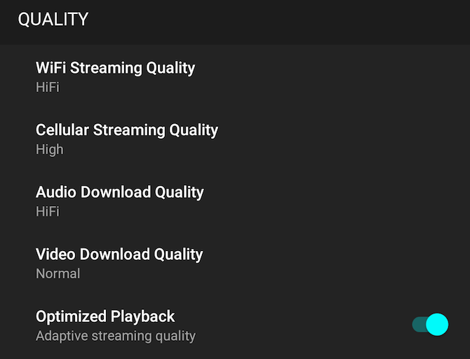 Tidal: FLAC и HiFi опции