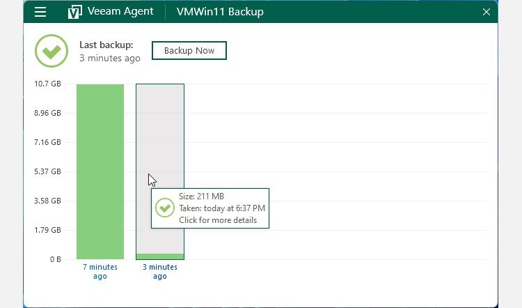Veeam Agent Backup Information