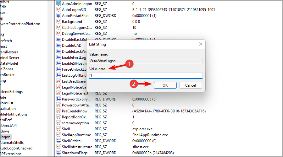 Conferma AutoAdminLogon